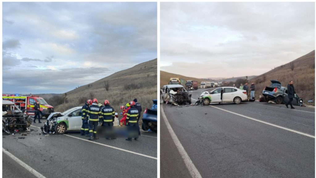 Carambol cu 4 masini pe centura Clujului 6 raniti inclusiv 2 copii trafic OPRIT