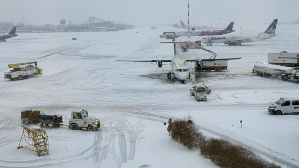 O noua zi cu trafic de iarna pe aeroporturile Otopeni si Baneasa Nicio cursa anulata VIDEO