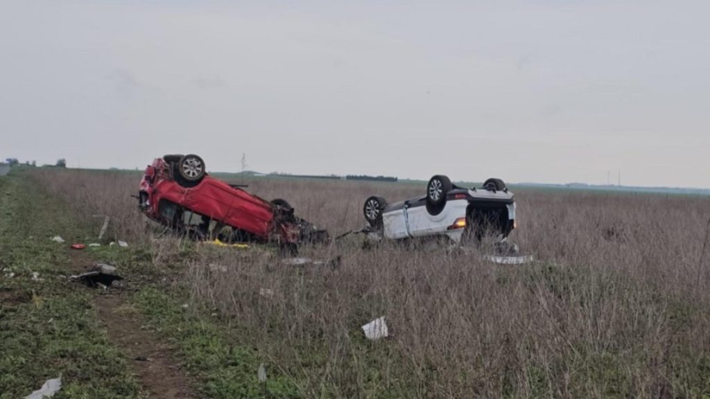 Accident cu patru victime in Constanta doua masini rasturnate