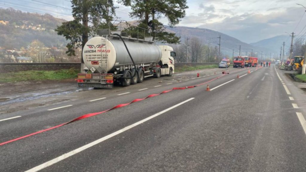 10000 de lei amenda pentru cisterna cu scurgeri de acid sulfuric pe DN 1