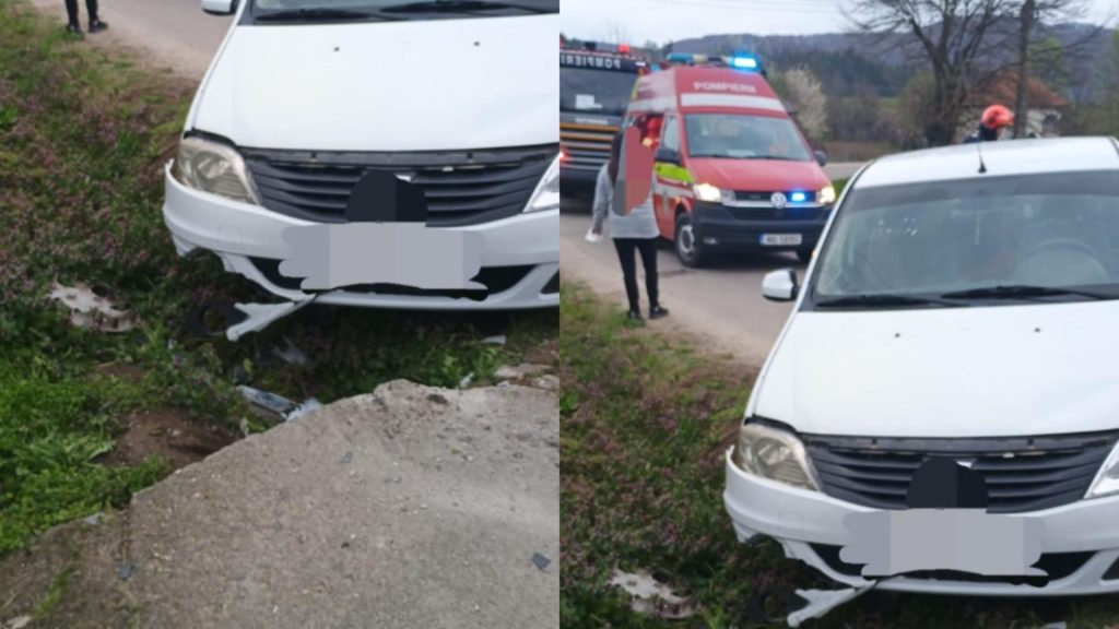 Accident grav in Arges Trei raniti dupa ce o masina a aterizat intr un sant