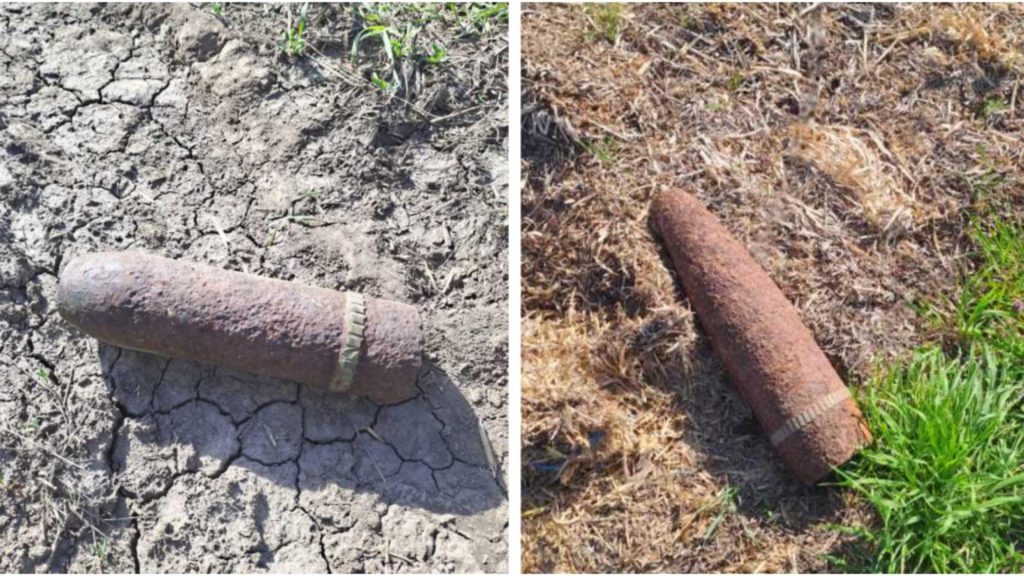Alerta in Giurgiu Doua proiectile descoperite pe un teren agricol