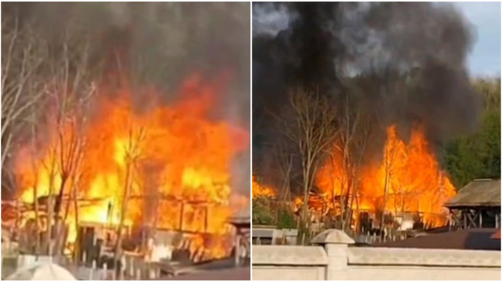 Incendiu mare intr o gospodarie din Valcea Pagube uriase