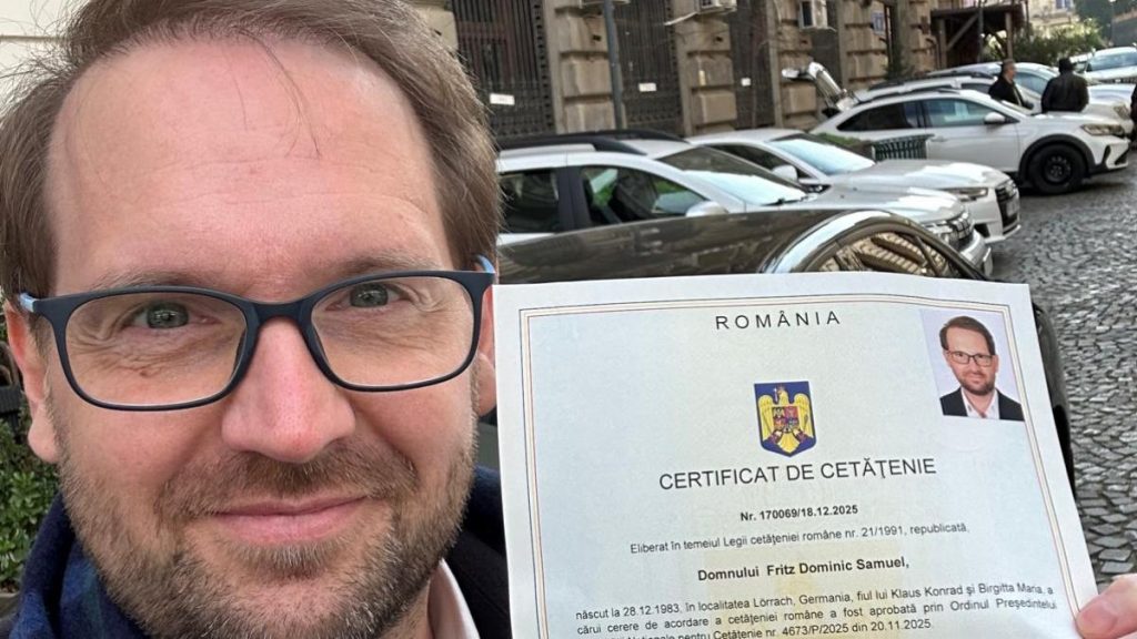 Dominic Fritz a devenit cetățean român. Dominic Fritz a devenit cetatean roman