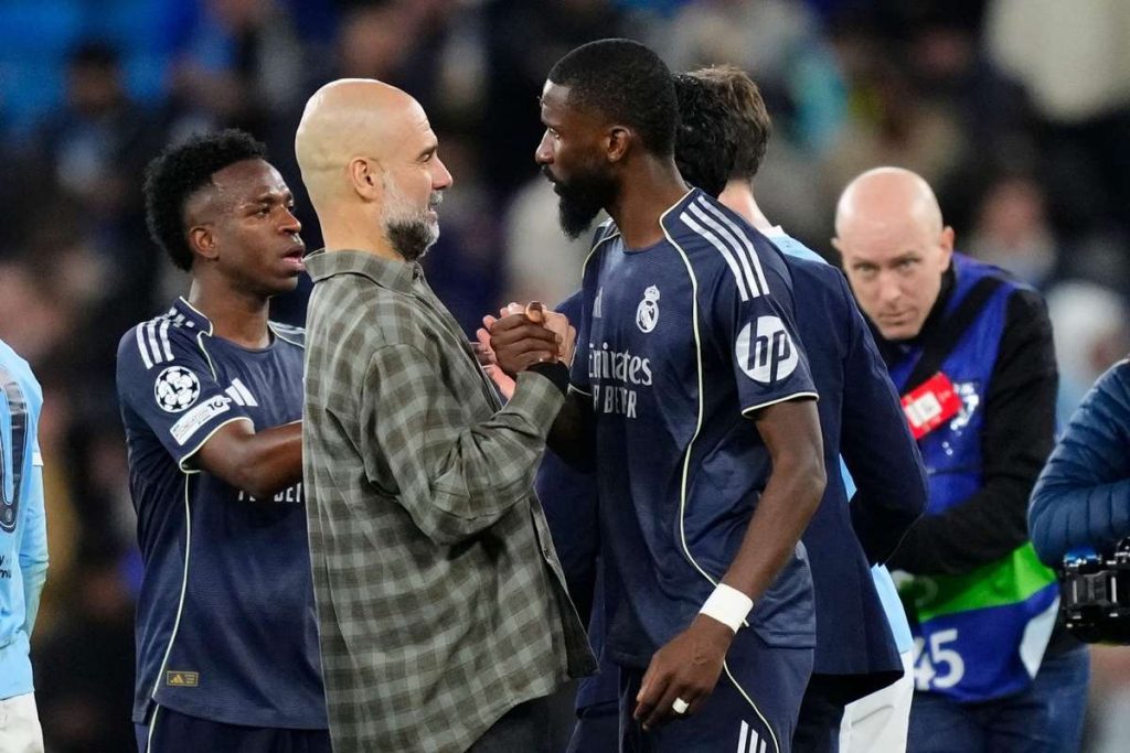 Tensiuni după meciul City – Real Madrid! Rudiger și Guardiola, la un pas de confruntare la finalul jocului. tensiuni dupa meciul city real madrid rudiger si guardiola la un pas de confruntare la finalul jocului