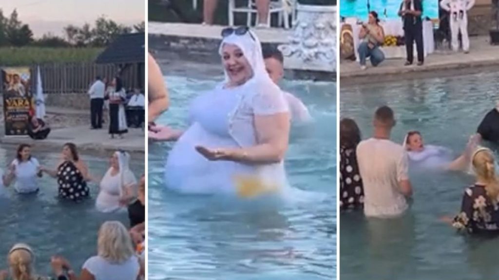 Diana Sosoca show bizar la scoala de vara SOS A dansat imbracata in piscina pe ritmuri de manele